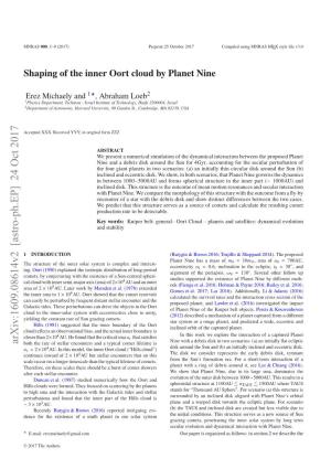 Shaping of the Inner Oort Cloud by Planet Nine 3