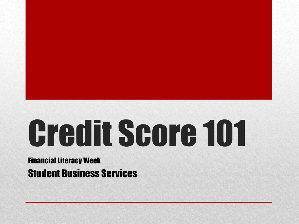 Credit Score