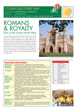 Romans and Royalty - Published by East of England Tourism, in Association with Hertfordshire County Council and Groundwork Hertfordshire