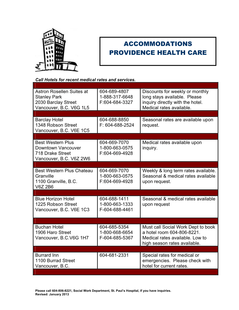 Accommodation Guide