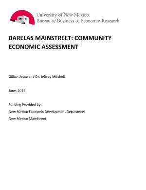 Barelas Mainstreet: Community Economic Assessment