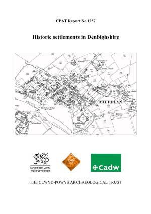 Historic Settlements in Denbighshire