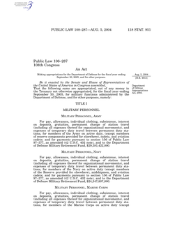 Public Law 108–287—Aug