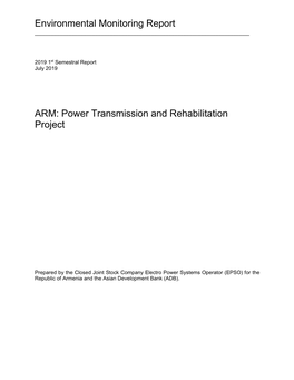 Power Transmission Rehabilitation Project”, the Following Construction Activities Were Implemented During the Reporting Period (January-June, 2019)