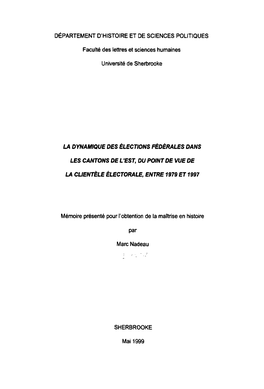 Les Cantons De L'est, Du Point De Vue De