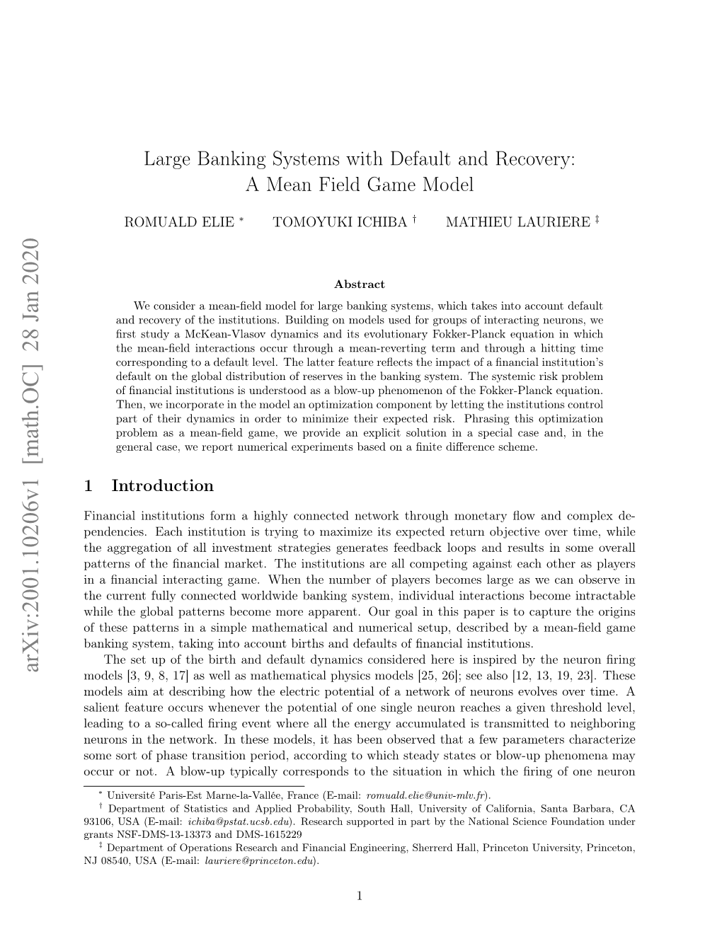 Large Banking Systems with Default and Recovery: a Mean Field Game Model