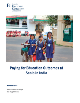 Paying for Education Outcomes at Scale in India