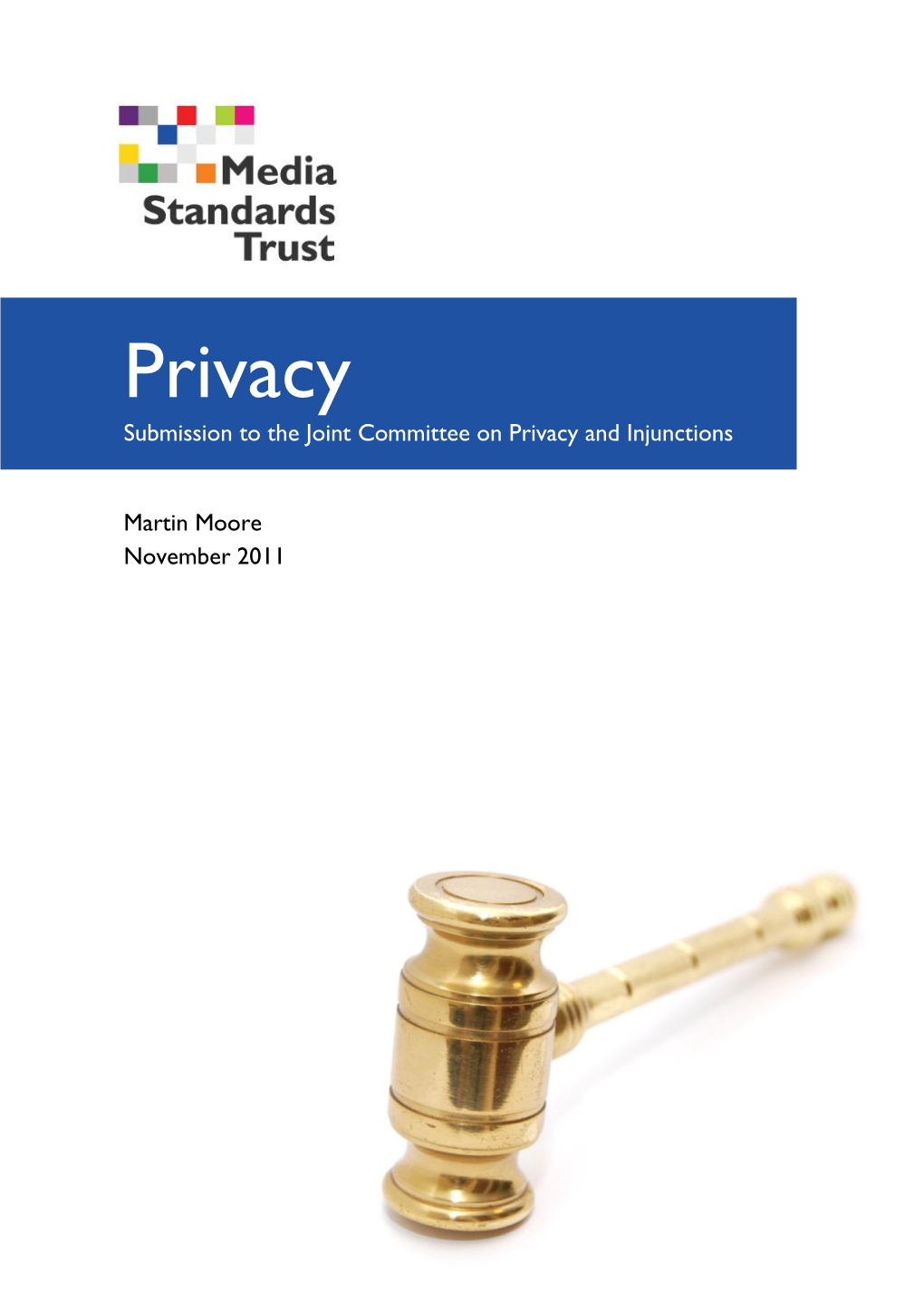 Submission to the Joint Committee on Privacy and Injunctions