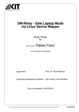 DM-Relay - Safe Laptop Mode Via Linux Device Mapper