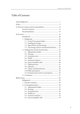 Table of Contents