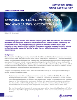 Airspace Integration in an Era of Growing Launch Operations