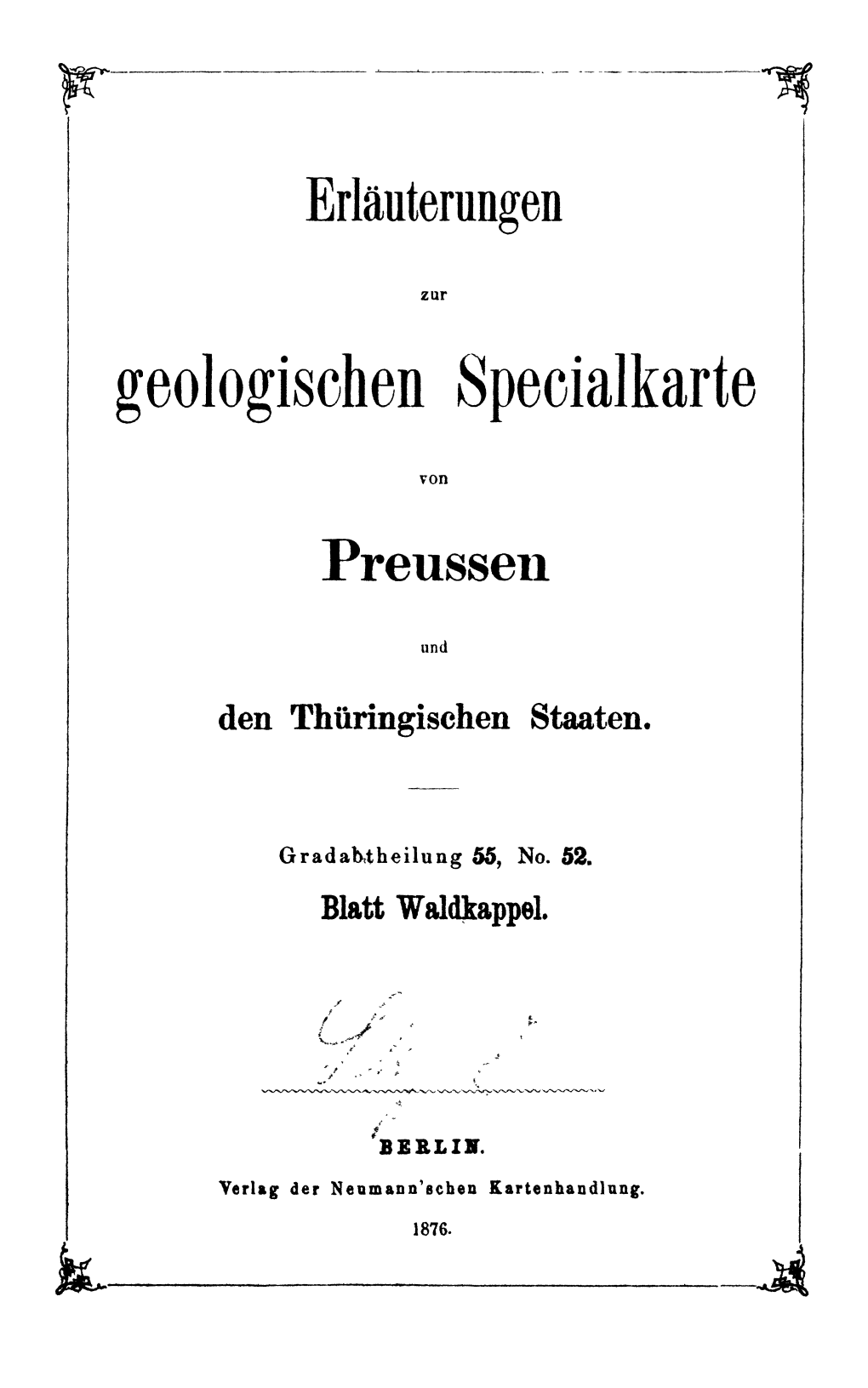 Geologischen Speeialkerte