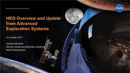 HEO Overview and Update from Advanced Exploration Systems