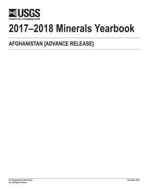 The Mineral Industry of Afghanistan in 2017-2018