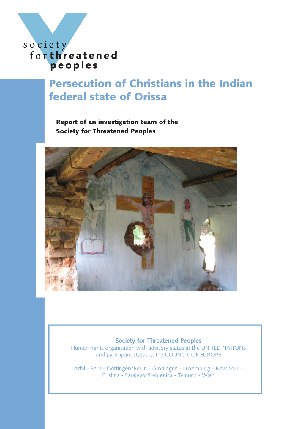 Society Forthreatened Peoples Persecution of Christians in the Indian Federal State of Orissa