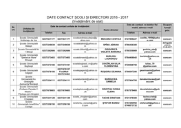 Directori Unitati De Invatamant 2016-2017