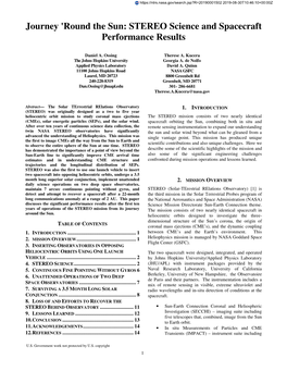 Round the Sun: STEREO Science and Spacecraft Performance Results