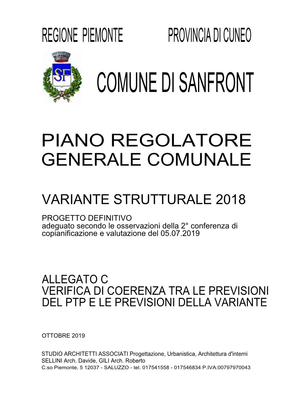 Allegato C Verifica Di Coerenza Tra Le Previsioni Del Ptp E Le Previsioni Della Variante