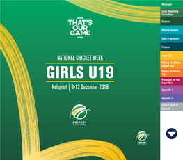 2019 Girls U19 Tournament