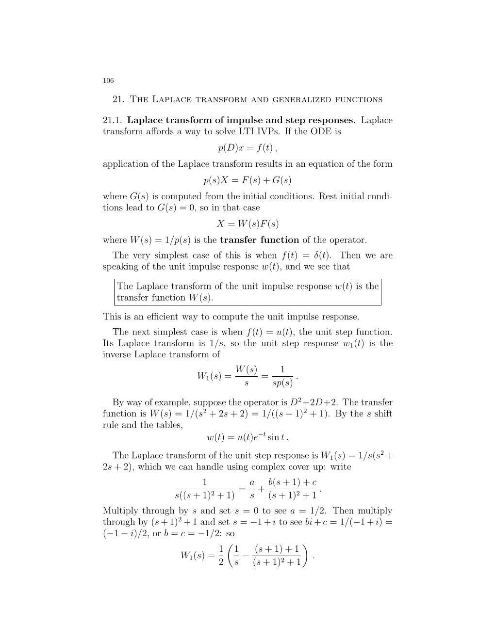 18.03 Differential Equations, Supplementary Notes Ch. 21