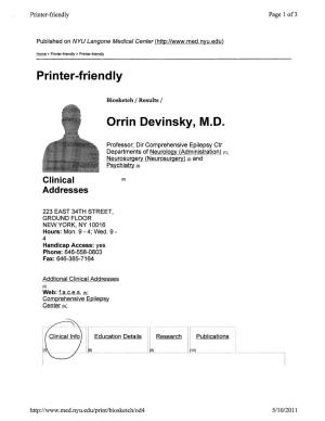 Printer-Friendly Orrin Devinsky, M.D