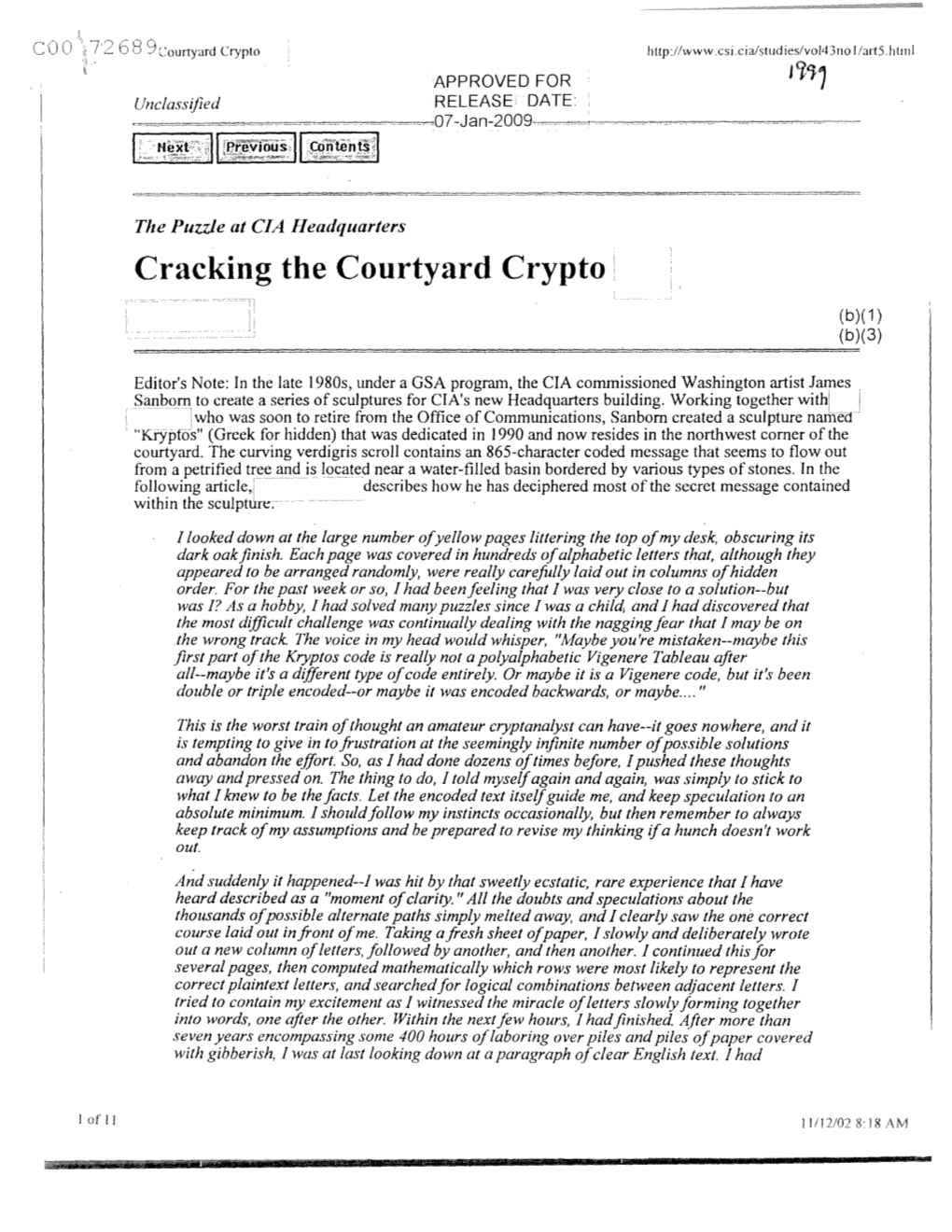 Cracking the Courtyard Crypto