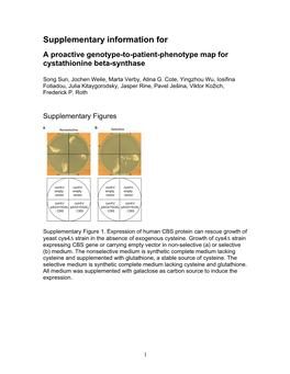 Supplementary Information for a Proactive Genotype-To-Patient-Phenotype Map for Cystathionine Beta-Synthase