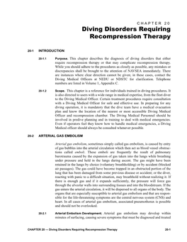 Diving Disorders Retuiring Recompression Therapy