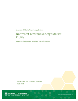 Northwest Territories Energy Market Profile Measuring the Costs and Benefits of Energy Transitions