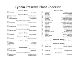 Lyonia Preserve Plant Checklist