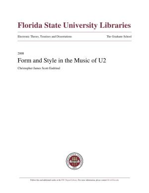 Form and Style in the Music of U2 Christopher James Scott Endrinal