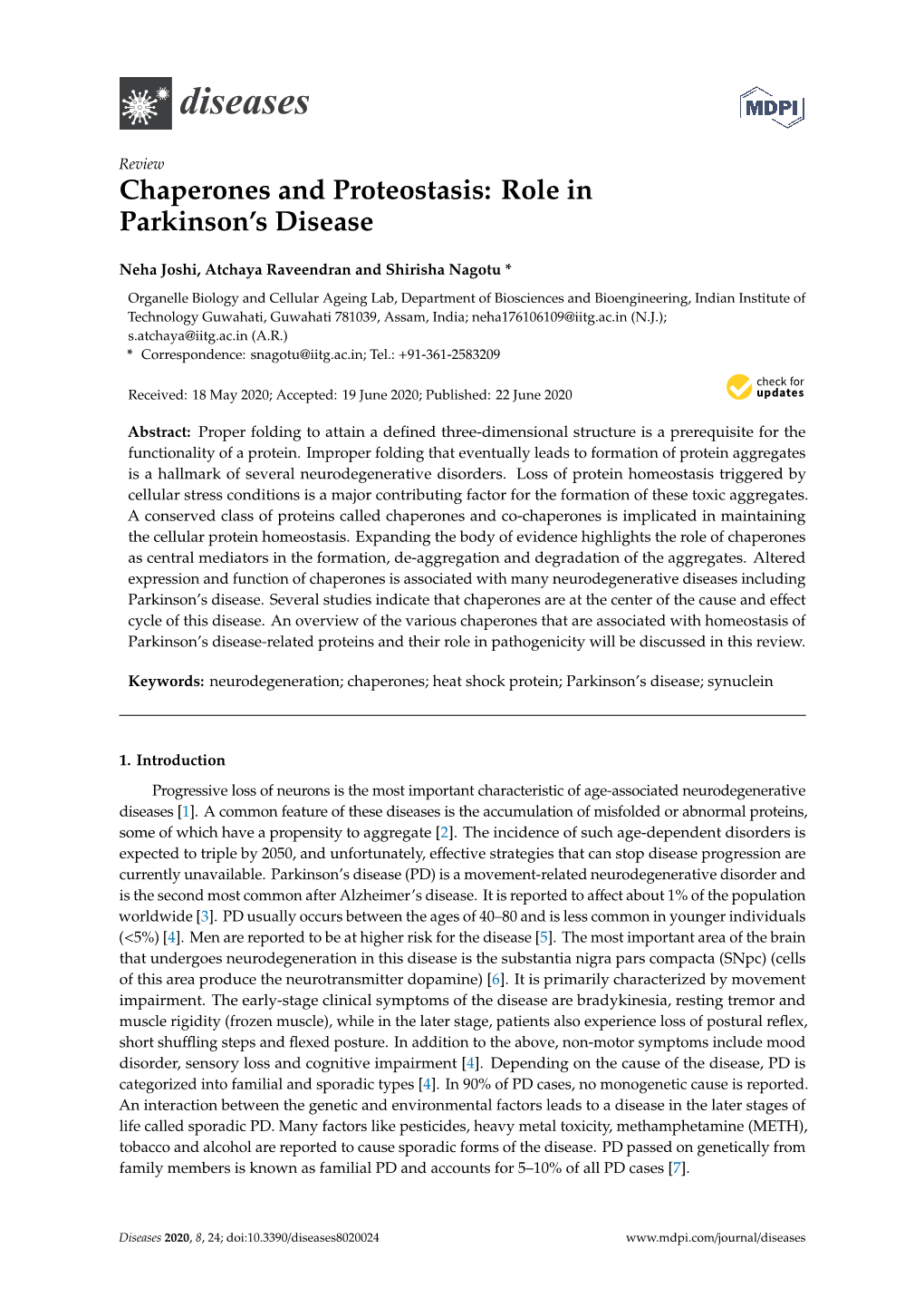 Role in Parkinson's Disease