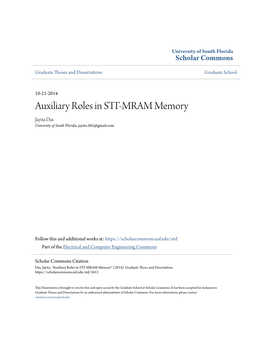 Auxiliary Roles in STT-MRAM Memory" (2014)