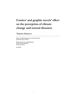 Comics' and Graphic Novels' Effect on the Perception of Climate Change and Natural Disasters
