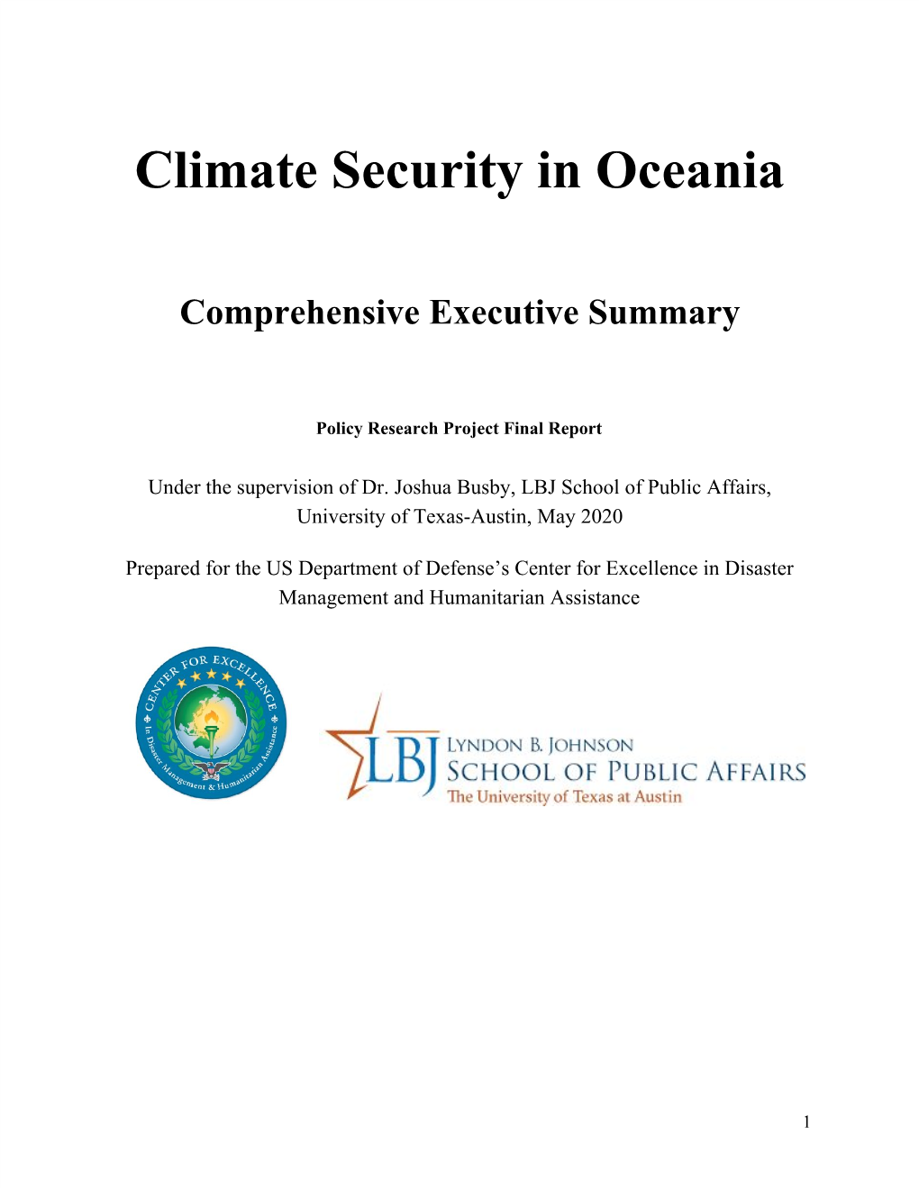 Climate Security in Oceania