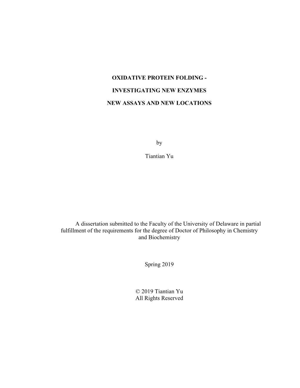 20190606 Tiantian Yu Dissertation