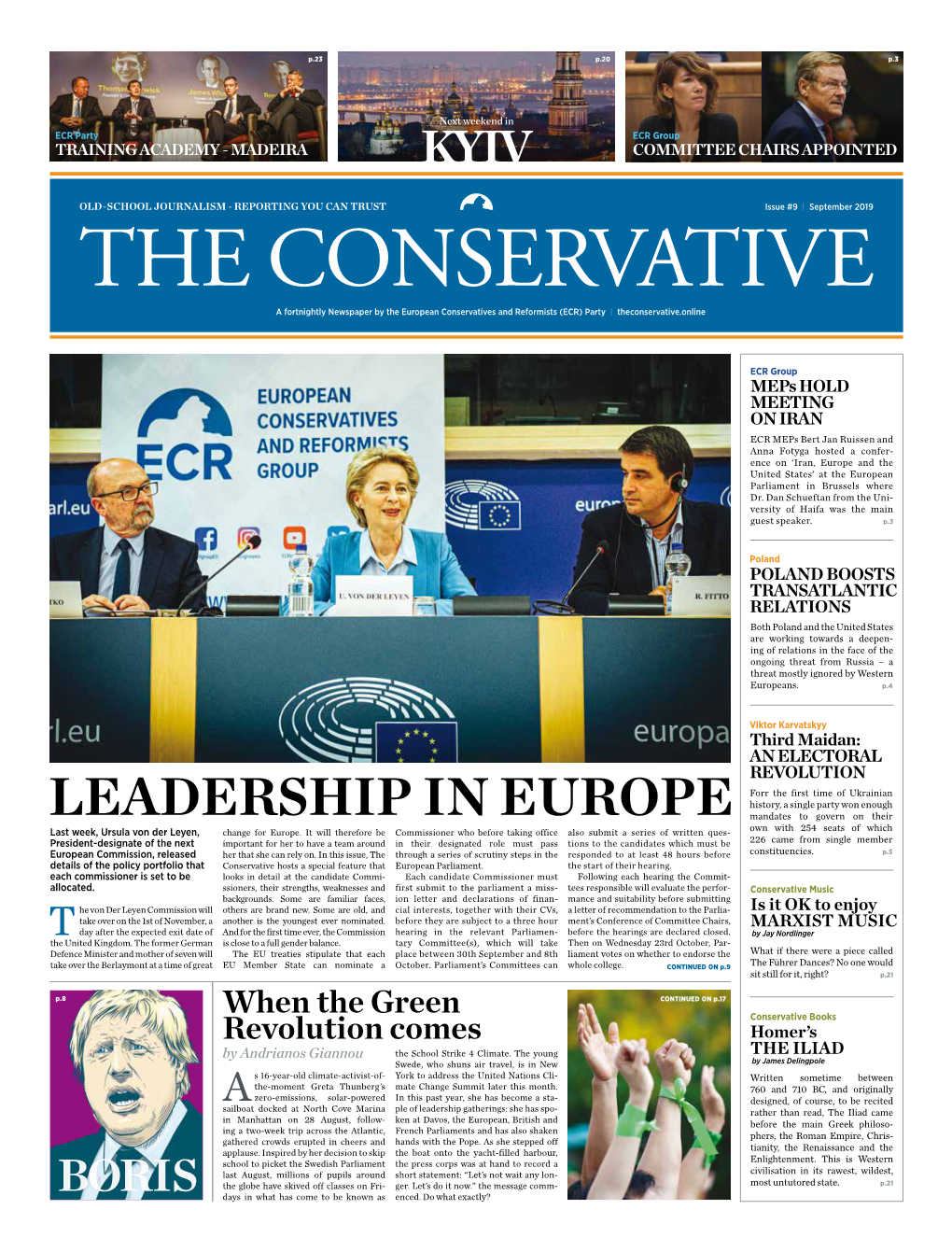 LEADERSHIP in EUROPE Mandates to Govern on Their Last Week, Ursula Von Der Leyen, Change for Europe