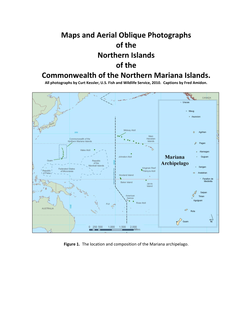 Maps and Aerial Oblique Photographs of the Northern Islands of the Commonwealth of the Northern Mariana Islands