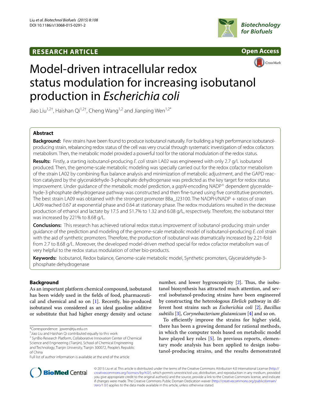 Model-Driven Intracellular Redox Status Modulation for Increasing