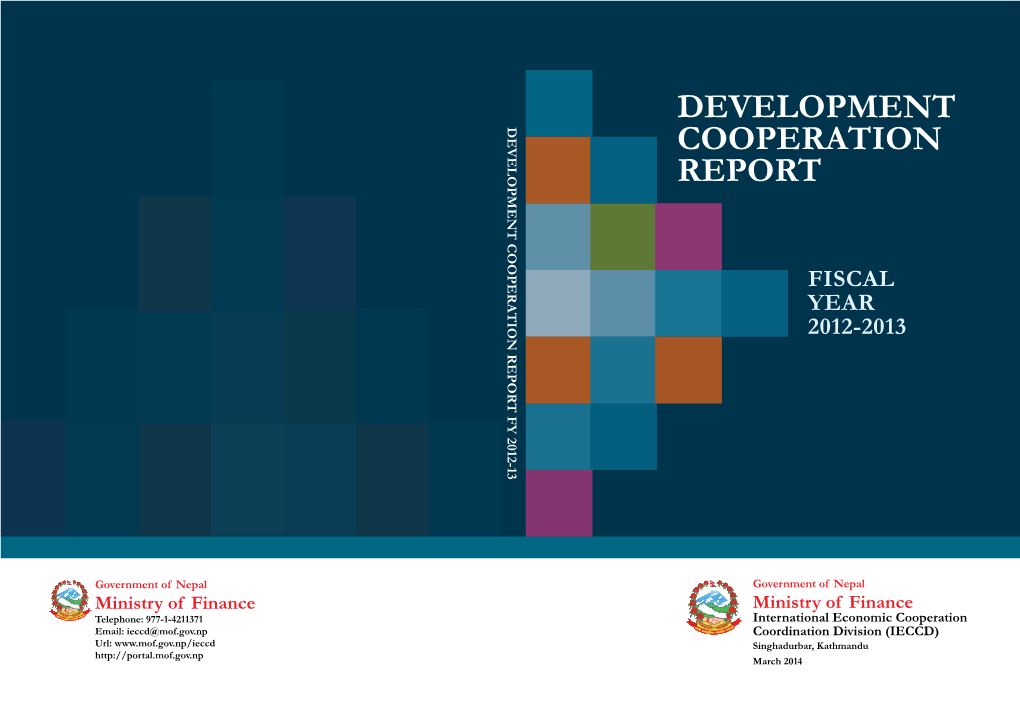 Development Cooperation Report Fy 2012-13 Development Cooperation Report