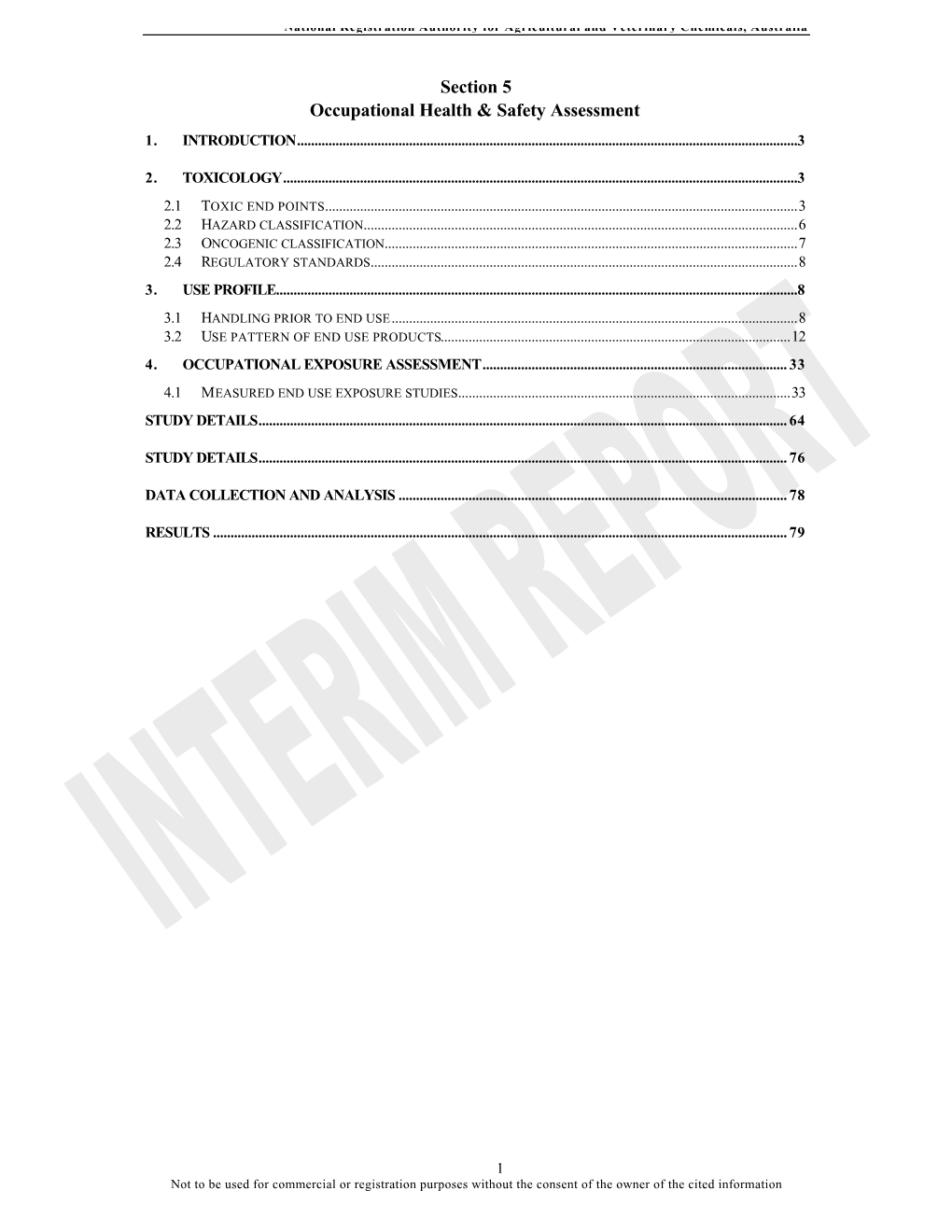 Review of Chlorpyrifos – Occupational Health & Safety Assessment