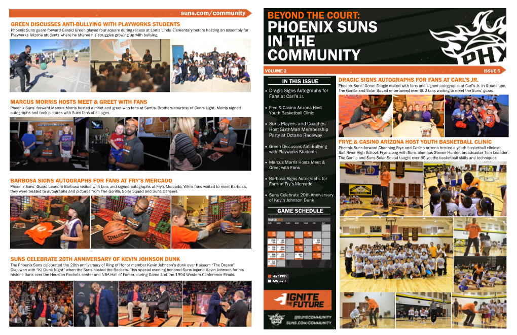 Phoenix Suns in the Community