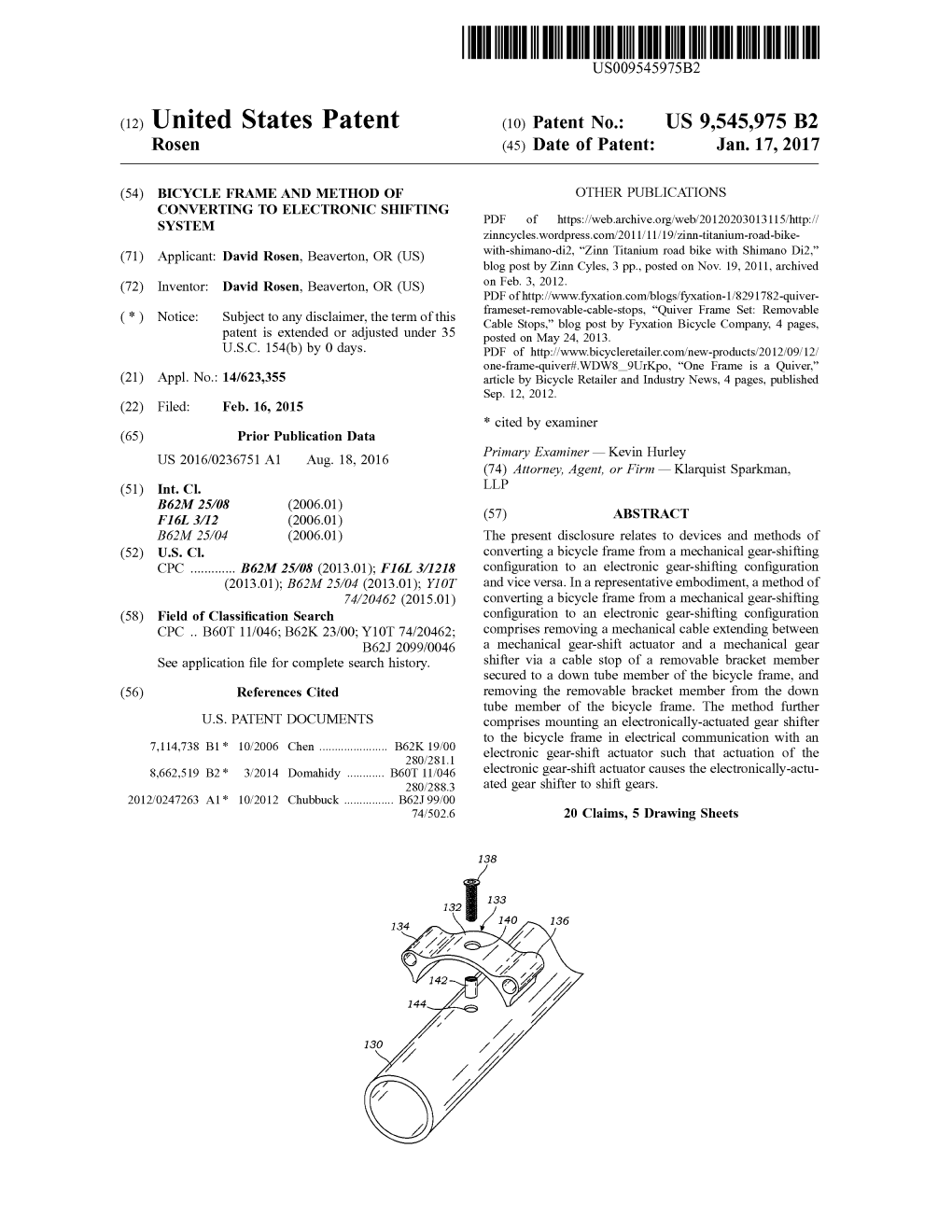 (12) United States Patent (10) Patent No.: US 9,545,975 B2 Rosen (45) Date of Patent: Jan