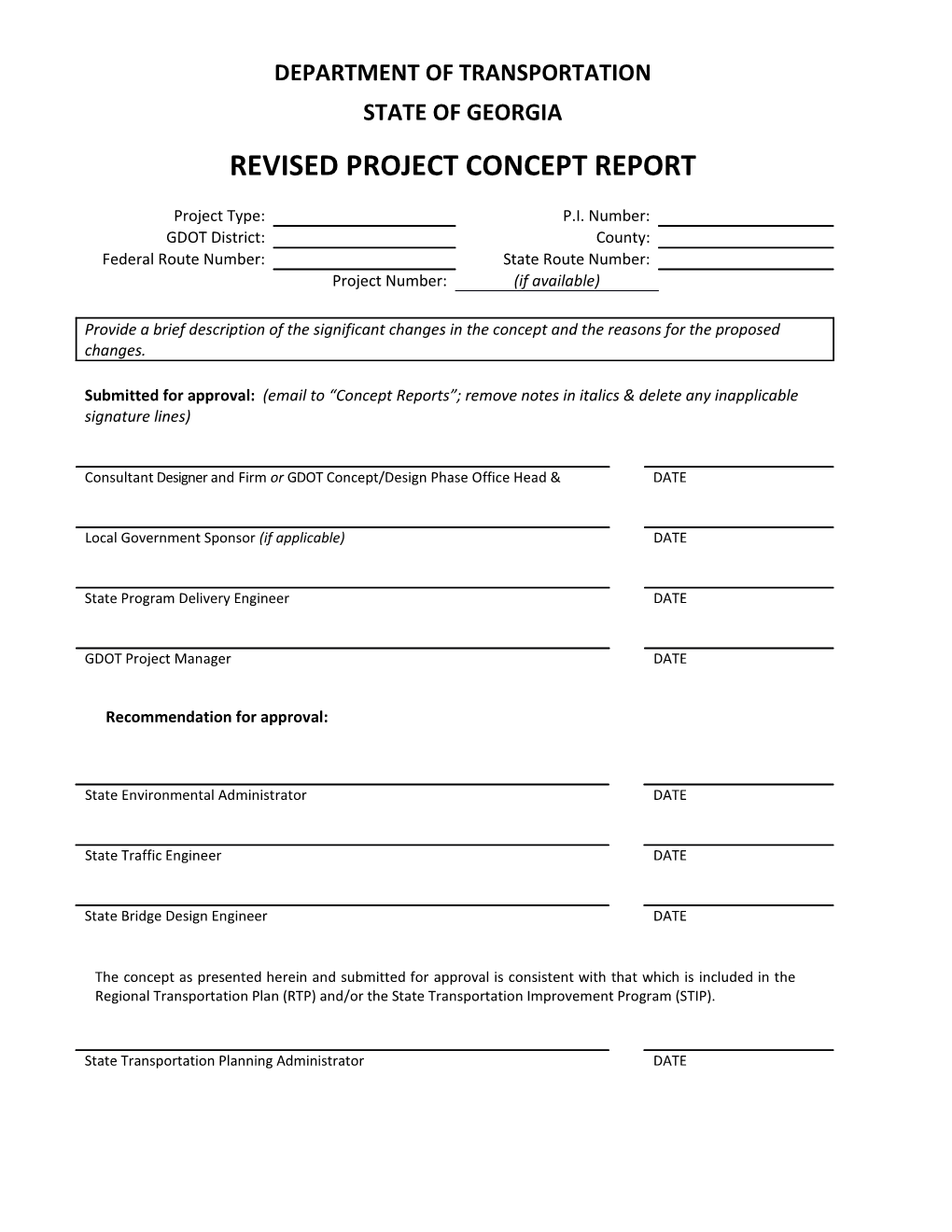 Revised Project Concept Report Page 5P.I. Number