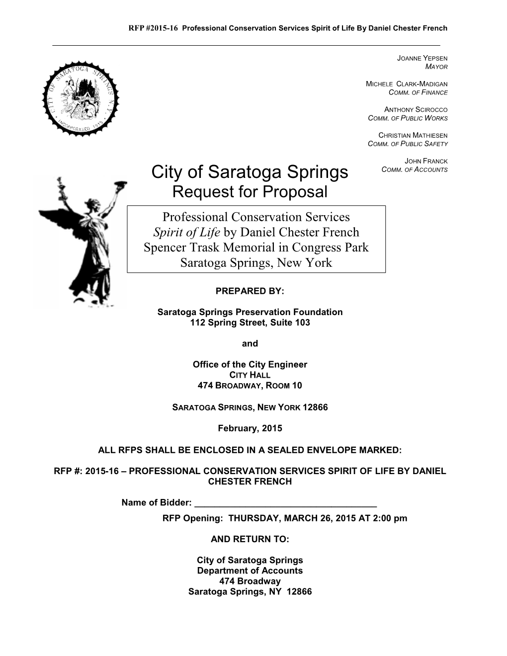 City of Saratoga Springs COMM