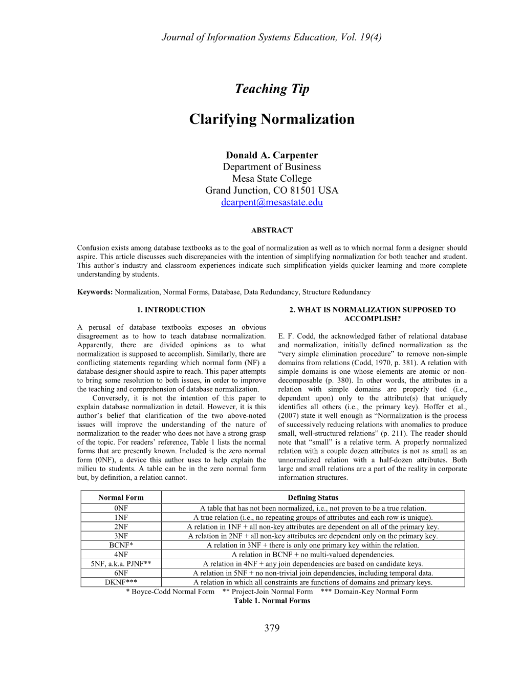 Clarifying Normalization