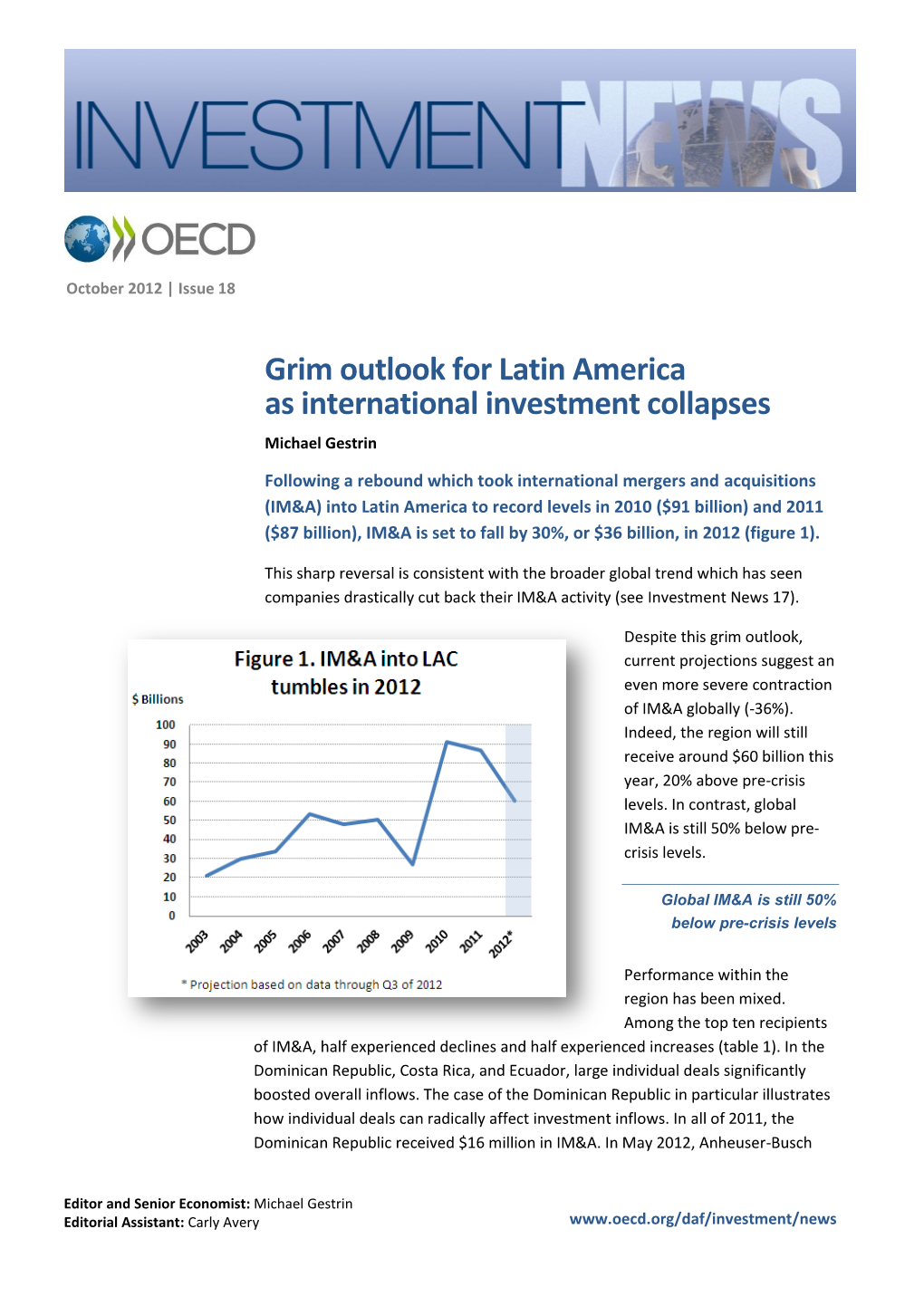 Grim Outlook for Latin America As International Investment Collapses