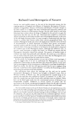 Richard I and Berengria of Navarre