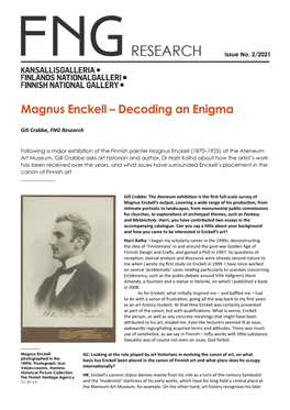 Magnus Enckell – Decoding an Enigma