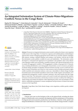 An Integrated Information System of Climate-Water- Migrations-Conflicts